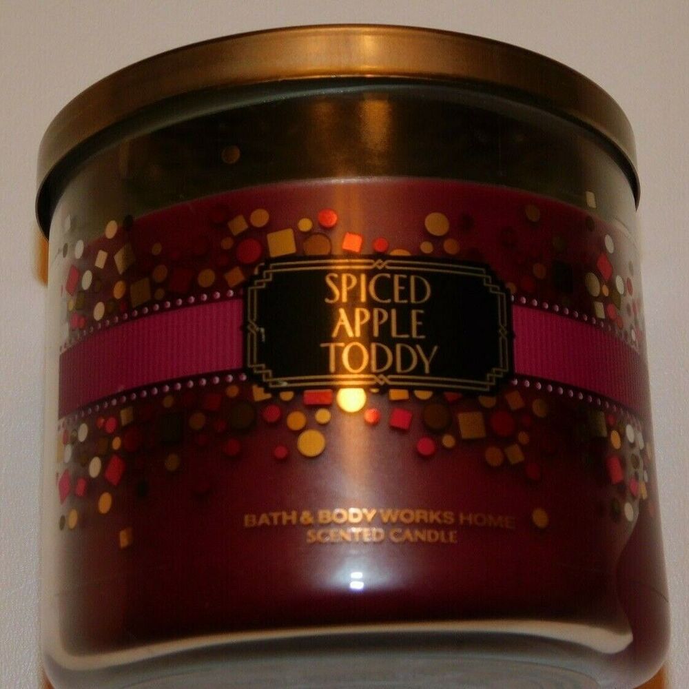Bath & Body Works SPICED APPLE TODDY 3 Wick Jar Candle 14.5 Oz - Picture 3 of 5